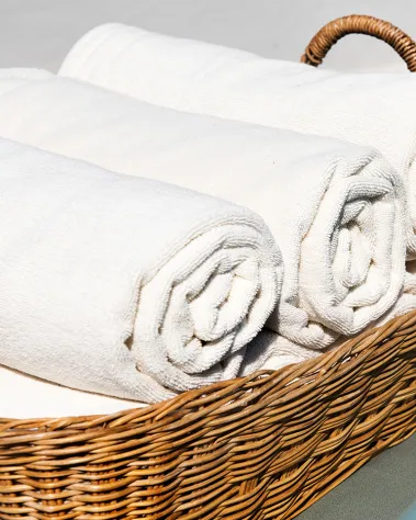 Handtücher im Korb