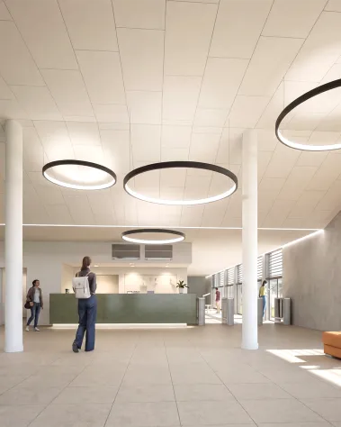 Eingangshalle mit Kasse im Mirador Krems